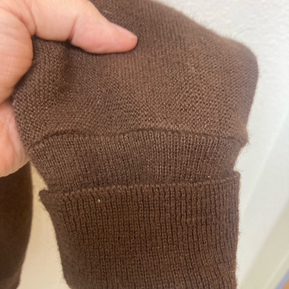CHRISTIAN DIOR Monsieur Vintage Men’s Chocolate Brown Cardigan (M) - Picture 4 of 5
